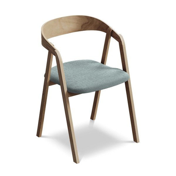 Modré jedálenské kreslo z masívneho dreva Erika – Makamii
