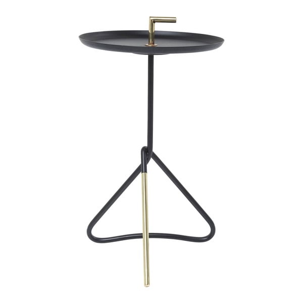 Čierny odkladací stolík Kare Design Nodo, ⌀ 30 cm