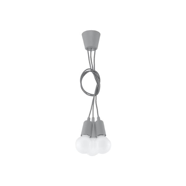 Sivé závesné svietidlo ø 15 cm Rene – Nice Lamps