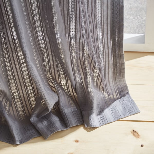 Sivá záclona 229x140 cm Zofia Broderie Anglaise - Pineapple Elephant-image-3