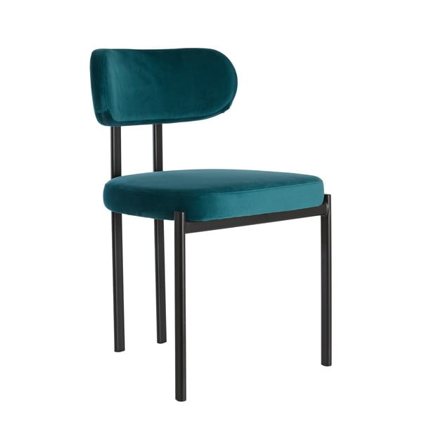 Zamatové jedálenské stoličky v petrolejovej farbe v súprave 2 ks Sonja – Light & Living