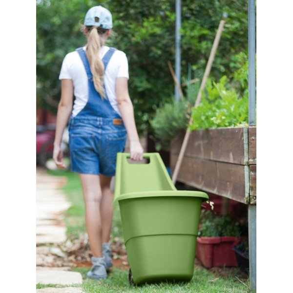 Zelený plastový záhradný kôš Easy go – Keter-image-1