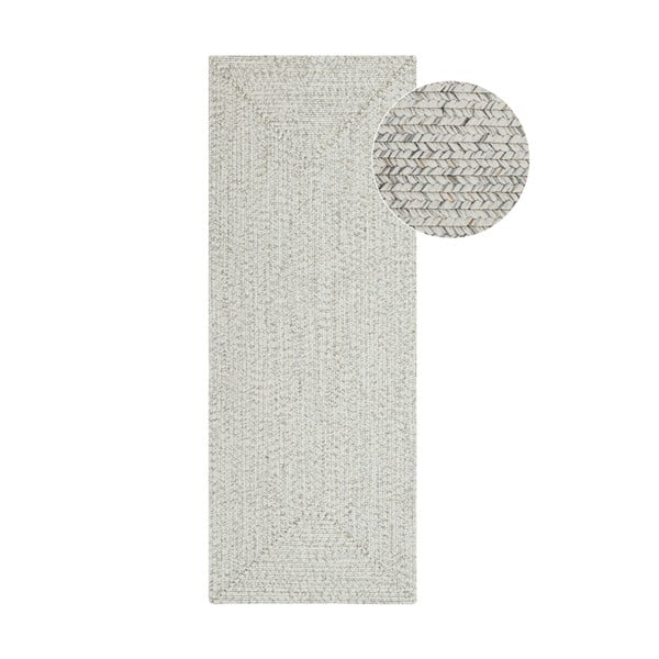 Biely/béžový vonkajší koberec behúň 200x80 cm - NORTHRUGS