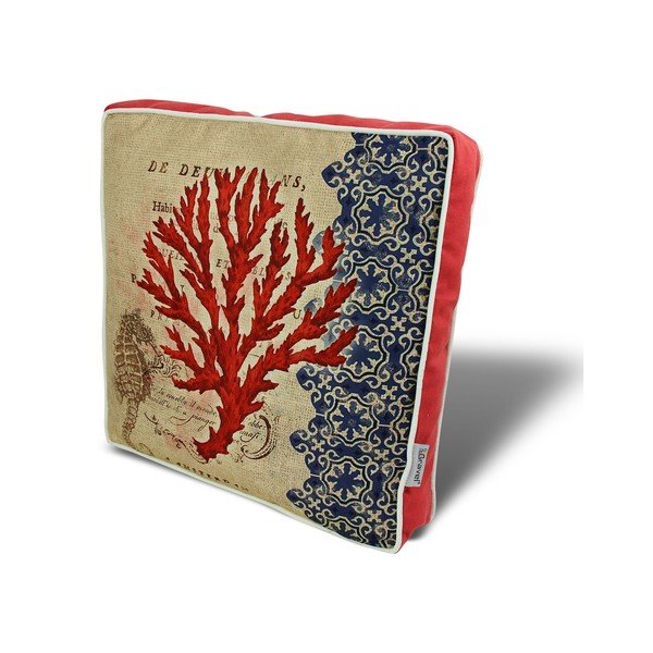 Vankúš na sedenie s výplňou Gravel Red Tree I, 42 × 42 cm