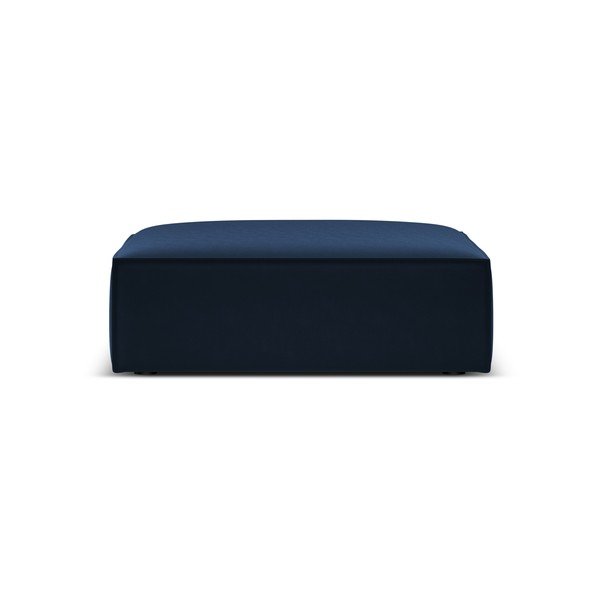 Tmavomodrá zamatová podnožka Vanda – Mazzini Sofas