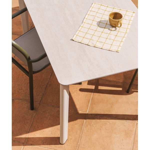 Záhradný jedálenský stôl s doskou z kameňa 80x140 cm Anafi – Kave Home-image-1