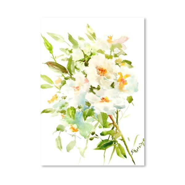 Plagát White Flowers od Suren Nersisyan