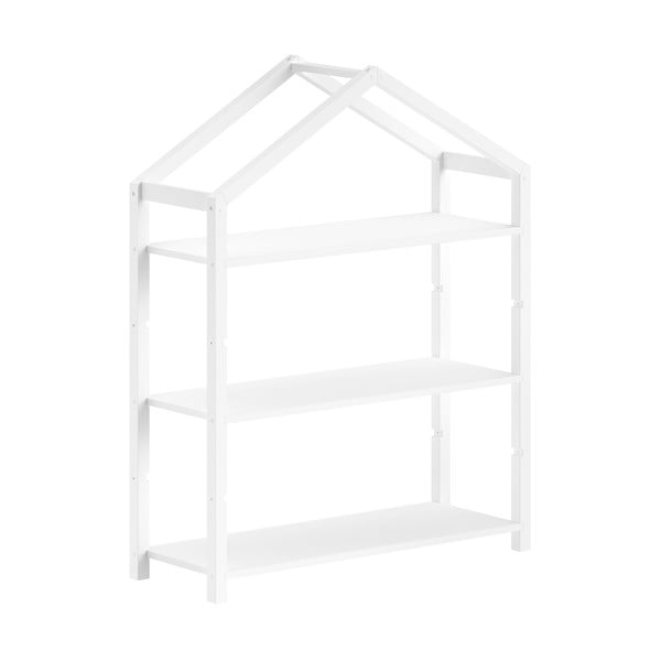Biela detská knižnica z borovicového dreva 111x141x40 cm Dallas – Vipack