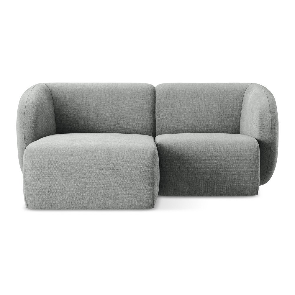 Sivá ženilková rohová pohovka (ľavý roh/s leňoškou) Lani – Makamii