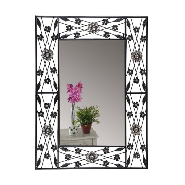 Nástenné zrkadlo Baroque Flower, 80x60 cm