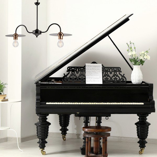 Čierne závesné svietidlo - LAMKUR-image-3