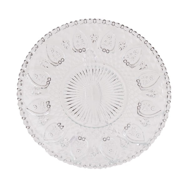 Sklenený tanier Clayre Glass, 22 cm