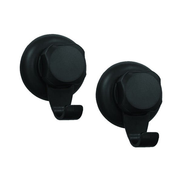 Čierne oceľové háčiky v súprave 2 ks bez vŕtania Bestlock – Compactor-image-4
