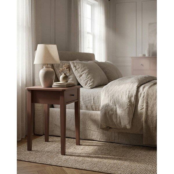 Matný nočný stolík v terakotovej farbe Bart – Marckeric-image-1