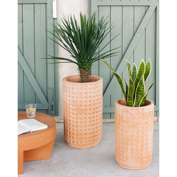 Súprava 2 terakotových kvetináčov Kave Home Celi-image-1