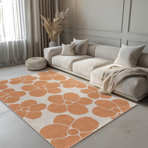 Oranžový prateľný koberec 160x230 cm Orange Meadow – Mila Home-image-1