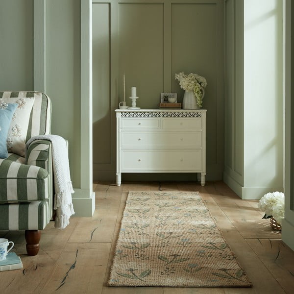 Ručne tkaný behúň s prímesou juty v prírodnej farbe 60x230 cm Arriana – Flair Rugs-image-1