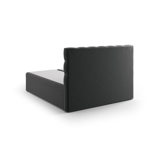 Antracitová boxspring posteľ s úložným priestorom 180x200 cm Bali – Cosmopolitan Design-image-3