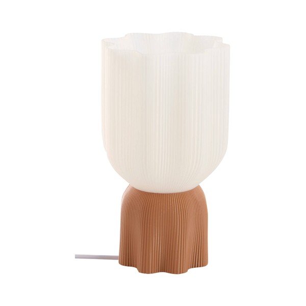 Biela/hnedá plastová stolová lampa (výška  27 cm) Camier – Jotex