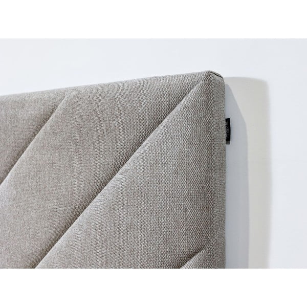 Béžová čalúnená dvojlôžková posteľ s roštom 140x190 cm Romane – Bobochic Paris-image-3