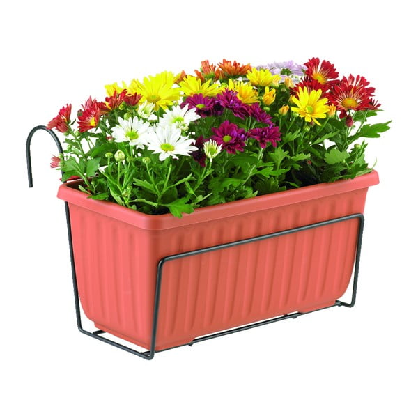 Čierny kovový úchyt na kvetináč Plastia Siestino-image-2