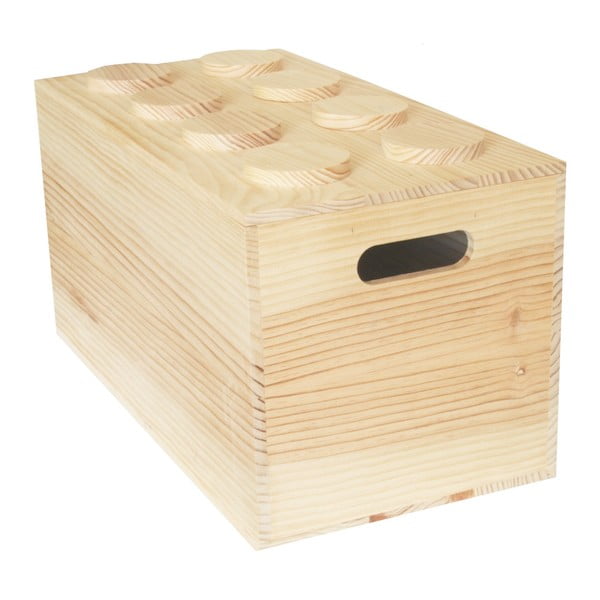 Box Wood Lego, 52x27x27 cm