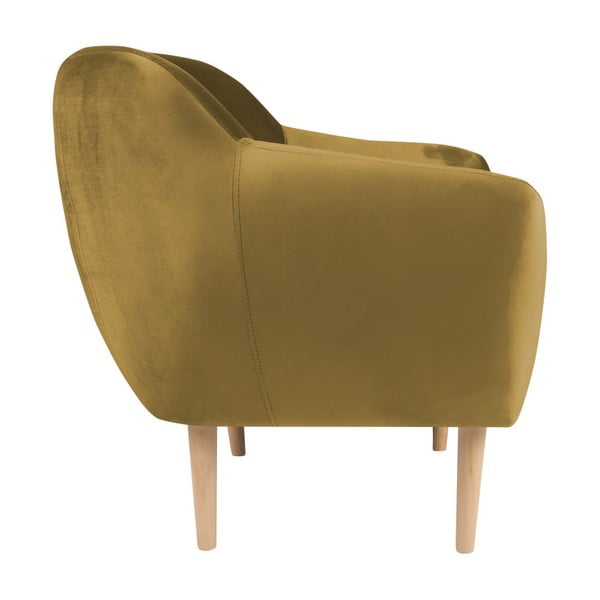 Horčicovožlté kreslo Mazzini Sofas Benito-image-4