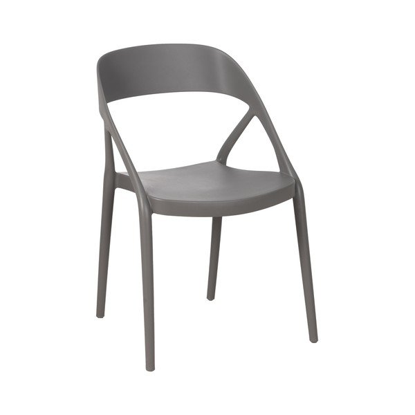 Sivé plastové jedálenské stoličky v súprave 2 ks – Ixia