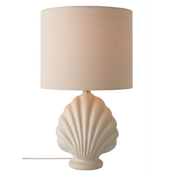 Biela/béžová stolová lampa z polyresínu (výška  58 cm) Shelley – Ellos Home