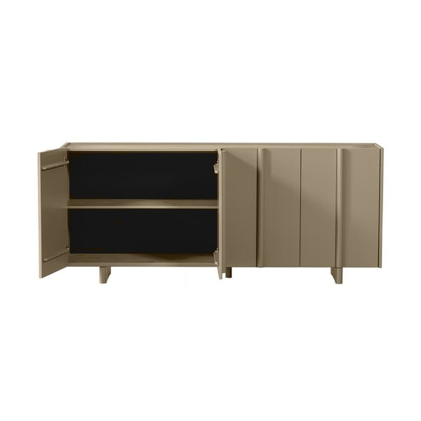 Béžová nízka komoda z borovicového dreva 200x85 cm Basu – WOOOD-image-2