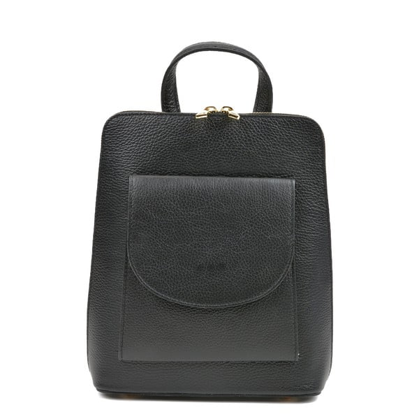 Čierny kožený batoh Mangotti Bags Jandry