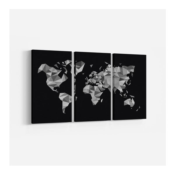 Sada 3 obrazov Dark World, 30 × 60 cm
