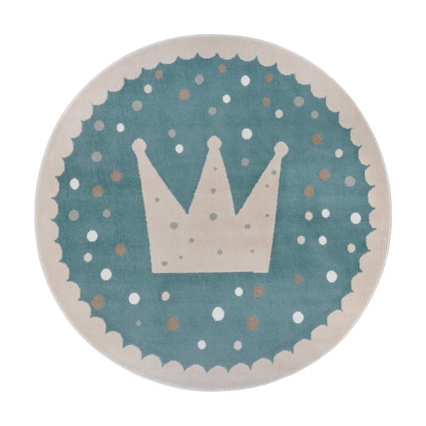 Modrý detský koberec ø 100 cm Crown – Hanse Home