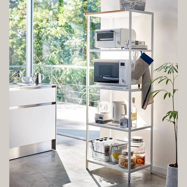 Matne biely oceľový regál 60x170x46,5 cm Tower – YAMAZAKI-image-1