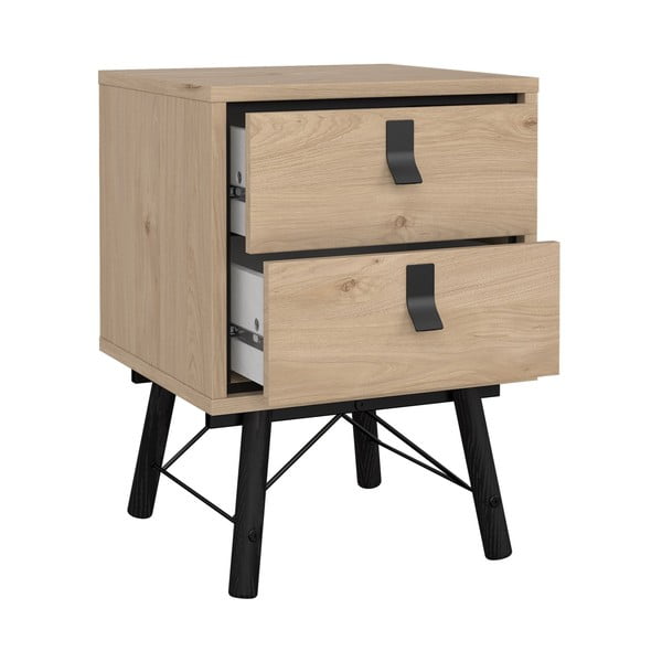 Nočný stolík v dekore duba v prírodnej farbe Ry – Tvilum-image-4