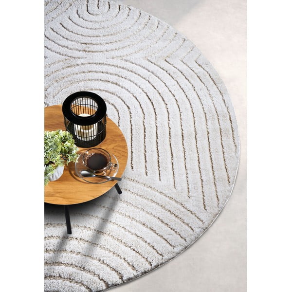 Biely okrúhly koberec ø 160 cm Panglao New York White – Elle Decoration-image-2