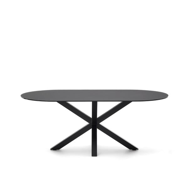 Jedálenský stôl so sklenenou doskou 100x200 cm Argo – Kave Home-image-3