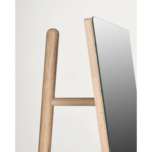 Stojacie zrkadlo s dreveným rámom 45x160 cm Keisy – Kave Home-image-3
