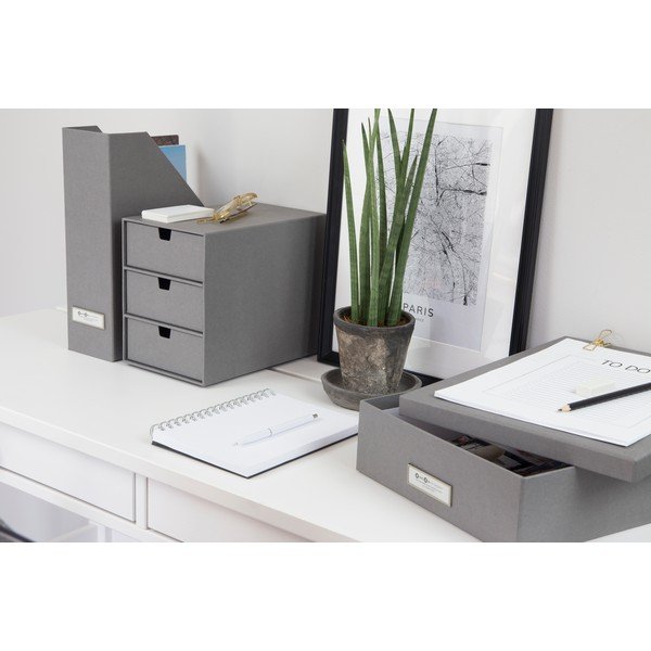 Sivý zásuvkový box s 3 zásuvkami Bigso Box of Sweden Ingrid-image-1