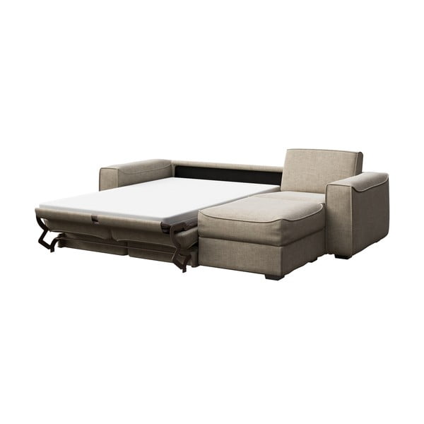 Béžová rozkladacia rohová pohovka Mesonica Munro, pravý roh, 288 cm-image-3