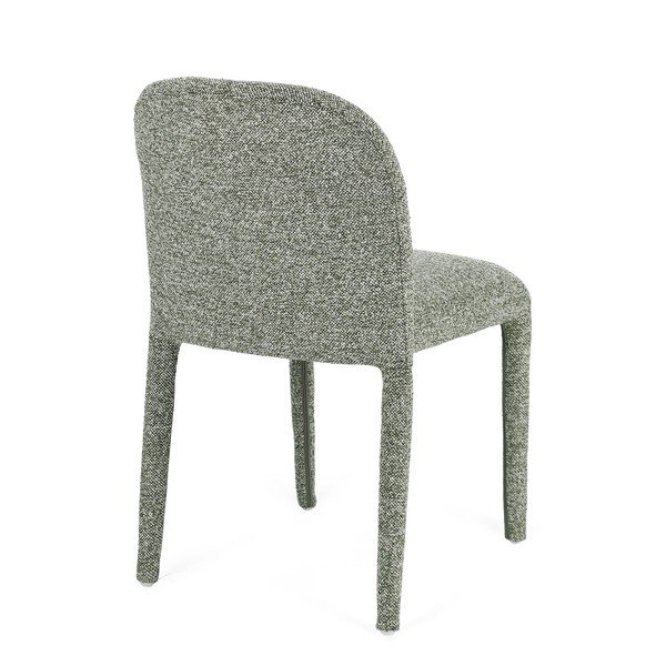 Zelená jedálenská stolička z materiálu bouclé Antara – Bizzotto-image-4