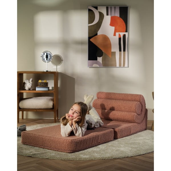 Ružové detské kresielko z textílie buklé Flipster – Wigiwama-image-4