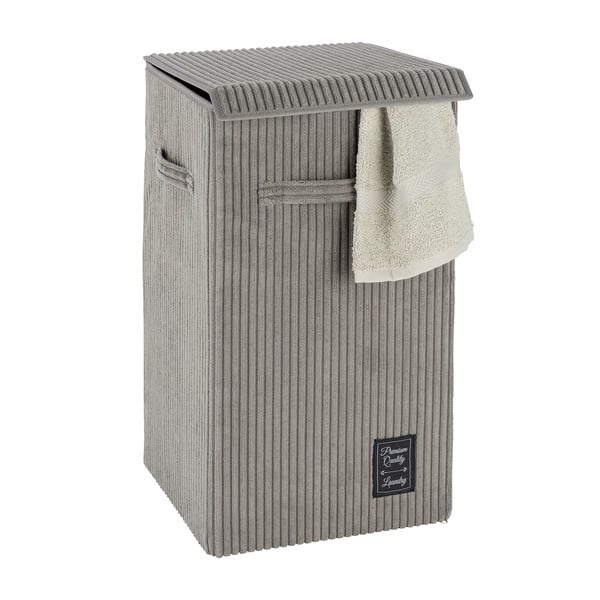 Sivý kôš na bielizeň Wenko Cora, objem 63 l-image-3