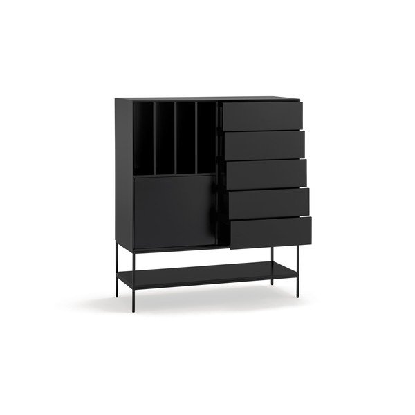 Čierna skrinka 120x140x45 cm Platt – Teulat-image-4