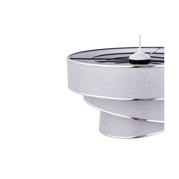 Závesné svietidlo v sivo-striebornej farbe s textilným tienidlom ø 40 cm Couper – Opviq lights-image-2
