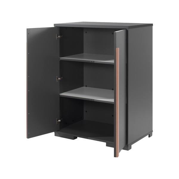 Tmavosivá detská skrinka pod vyvýšenú posteľ Vipack London-image-2