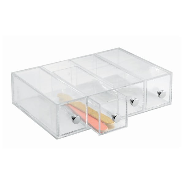 Transparentný úložný box so 4 zásuvkami iDesign Werso-image-3