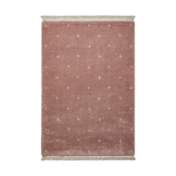 Ružový koberec Think Rugs Boho Dots, 160 x 220 cm