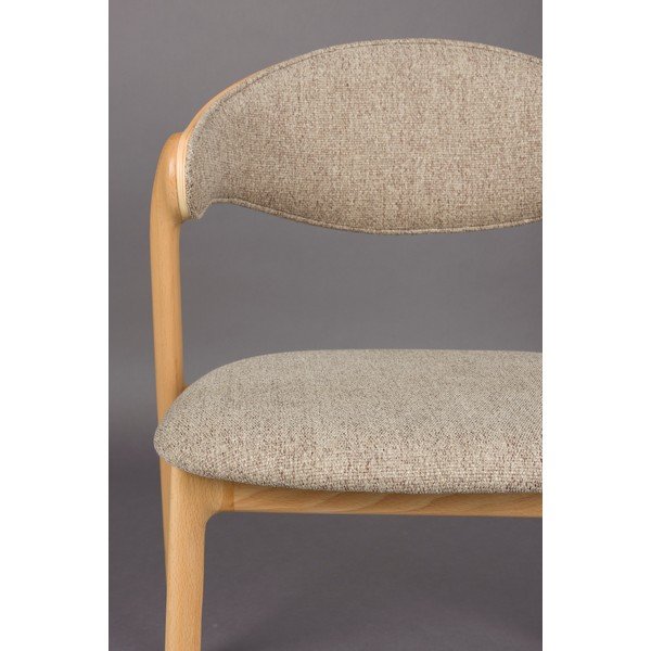 Sivobéžová čalúnená jedálenská stolička Babington – Dutchbone-image-1