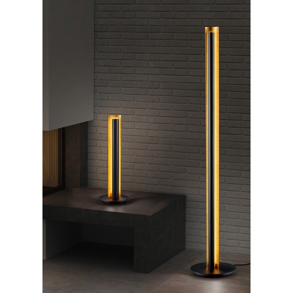 Čierna LED stojacia lampa so stmievačom (výška  142,5 cm) Texel – Trio-image-3